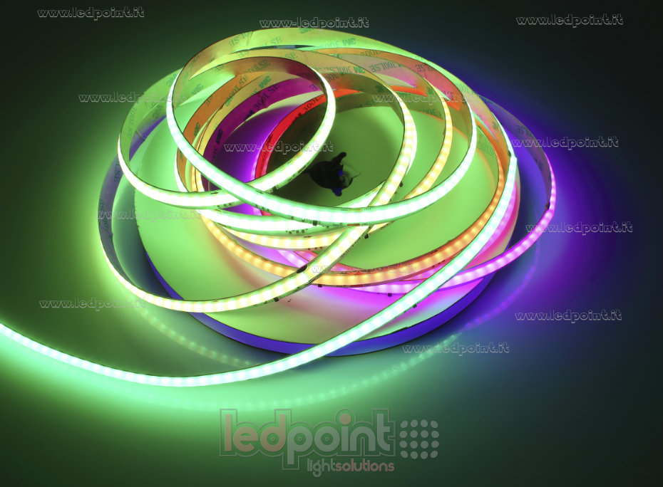 Ruban led COB 24V IP20 RGB+4000K 392+392led/m F52-CoR400-784OR2
 
