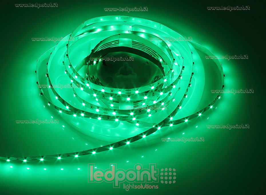 Ruban led 3528 12V IP20 520-525nm 60led/m F52-GRE-60341
 