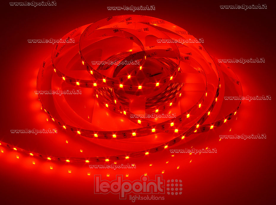 Ruban led 2835 12V IP20 620-625nm 60led/m F52-RED-60811
 