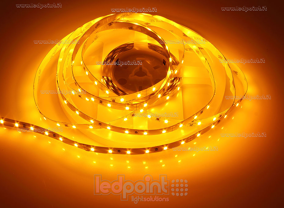 Ruban led 2835 24V IP20 590-595nm 60led/m F52-YEL-060812
 