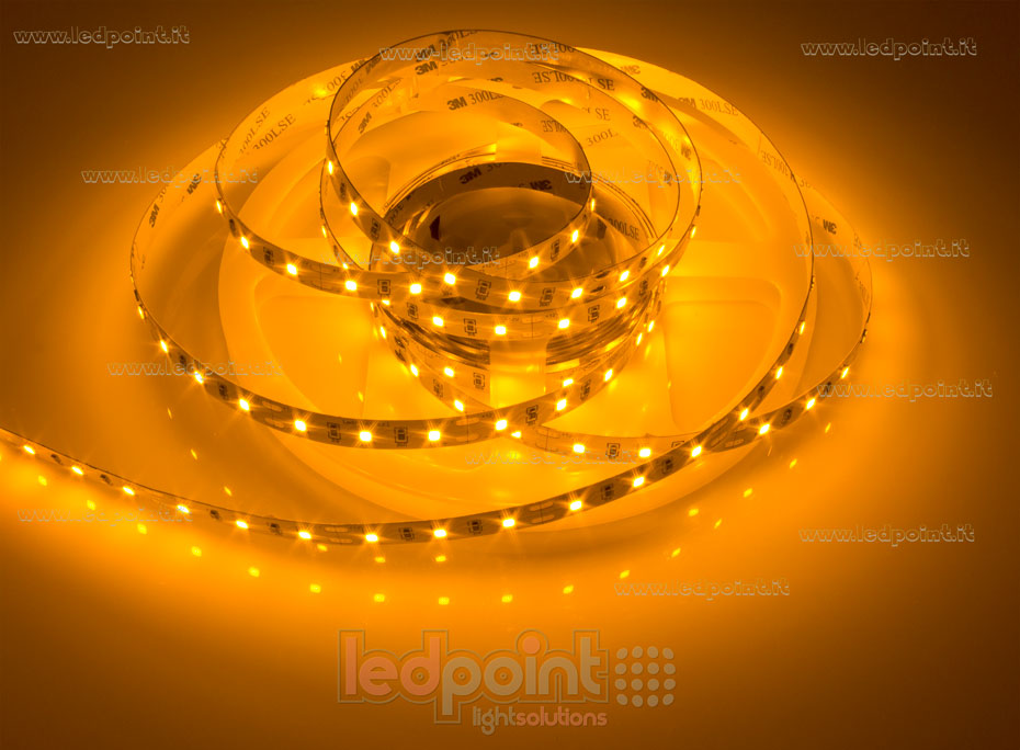 Ruban led 2835 12V IP20 590-595nm 60led/m F52-YEL-60811
 