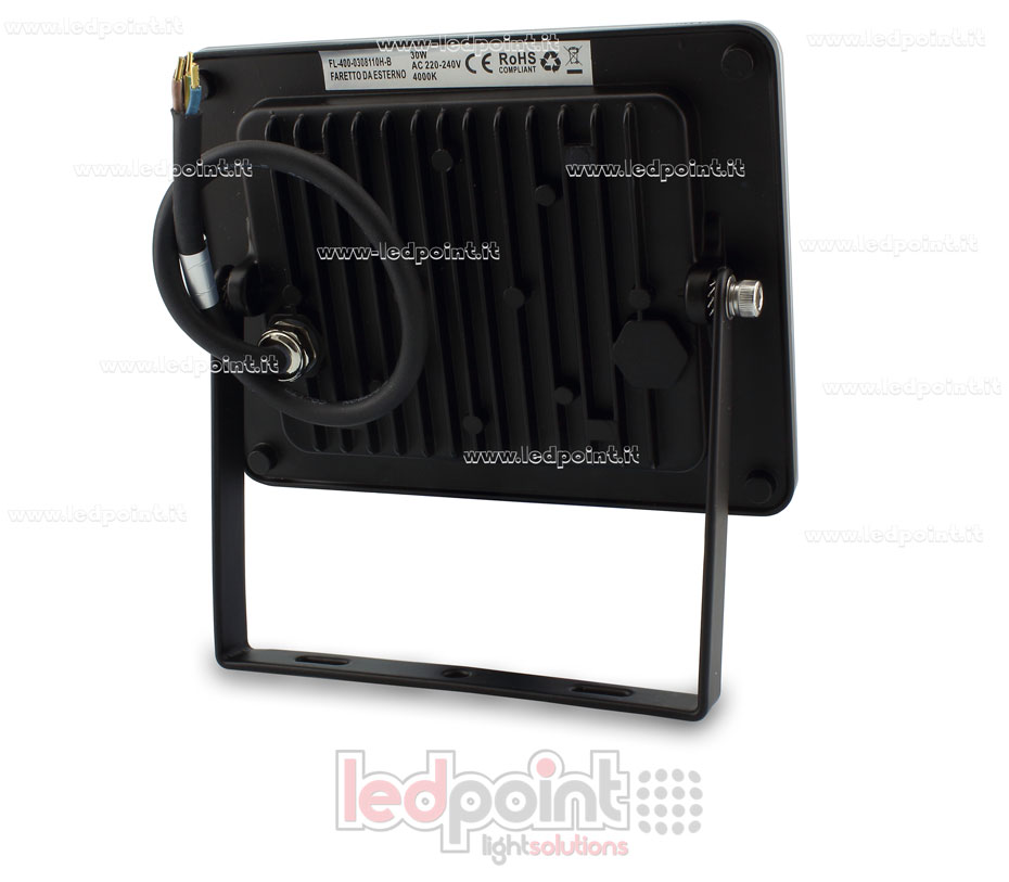 Projecteur extérieur 3000K 30W 230V noir FL-300-0308110H-B