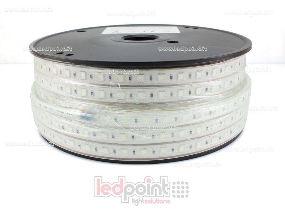 Ruban led 5050 230V IP67 RGB 72led/m L252-RGBT-07251H
 