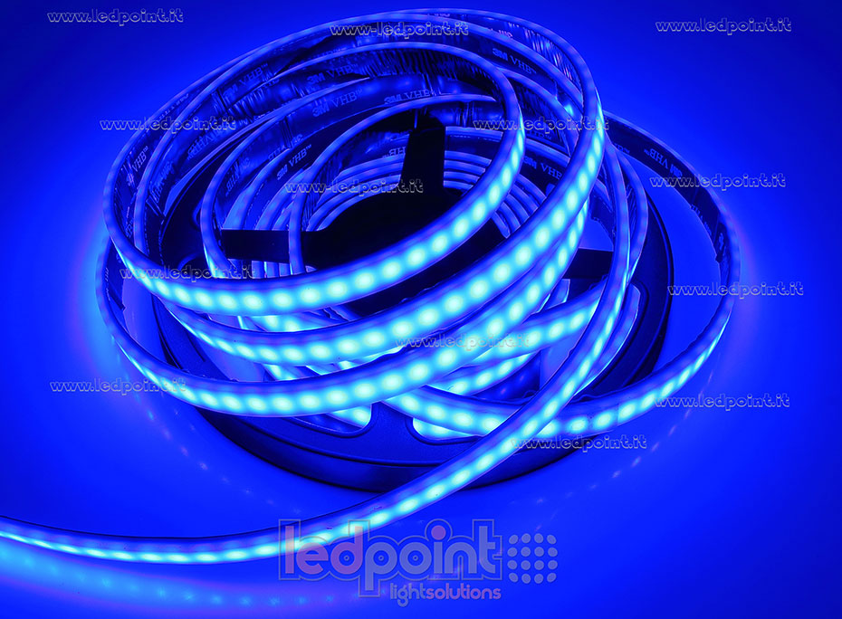 Ruban led 2835 24V IP67 460-465nm 120led/m L52-BLUB-120822
 