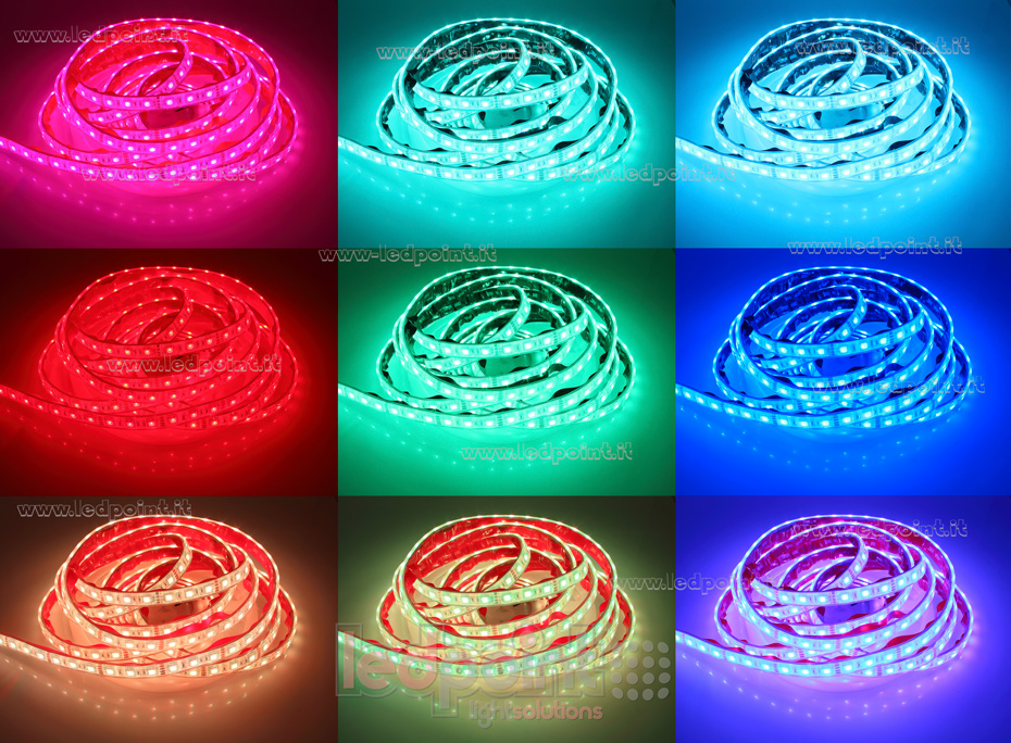 Ruban led 5050 12V IP67 RGB 60led/m L52-RGBT-060521
 