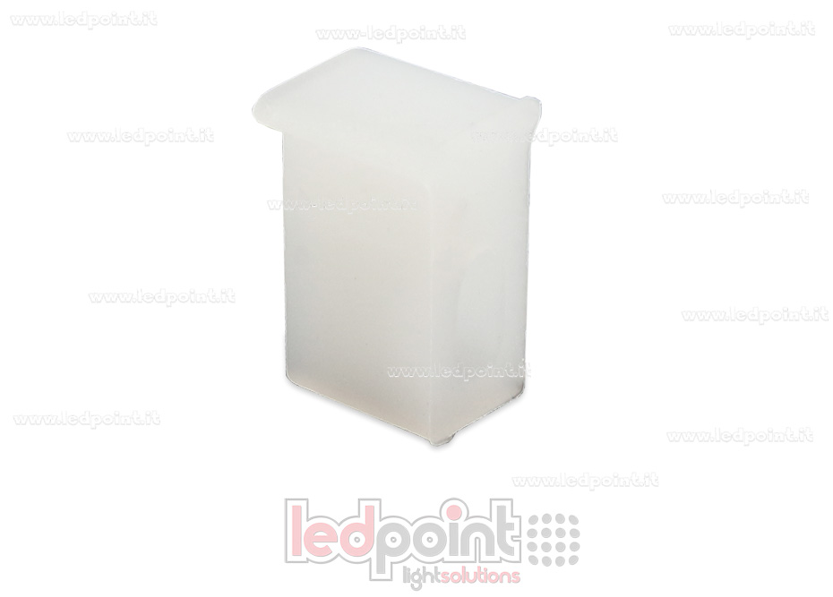 Embout avec trou pour Neon Flex 4x8,8mm N4S1-ENC-W