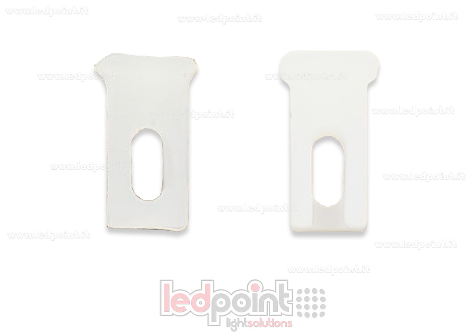 Embout avec trou pour Neon Flex 4x8,8mm N4S1-ENC-W