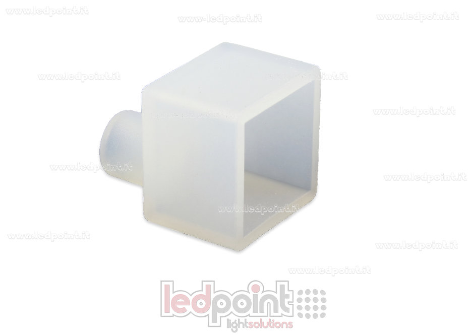Embout de terminaison avec sortie frontale pour câble d'alimentation pour Néon Flex 10x10mm NEO-1010-ENC-WF Embout de terminaison avec sortie frontale pour câble d'alimentation pour Néon Flex 10x10mm NEO-1010-ENC-WF