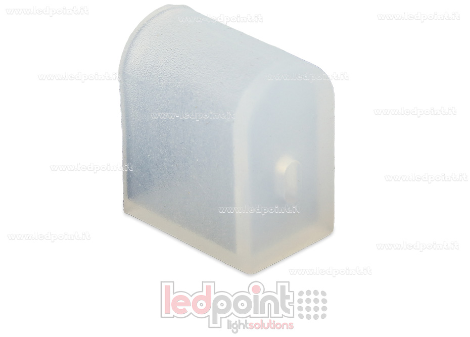 Embout terminal avec passe-câble pour Led Neon Flex 8mm NEO8-ENC-W
