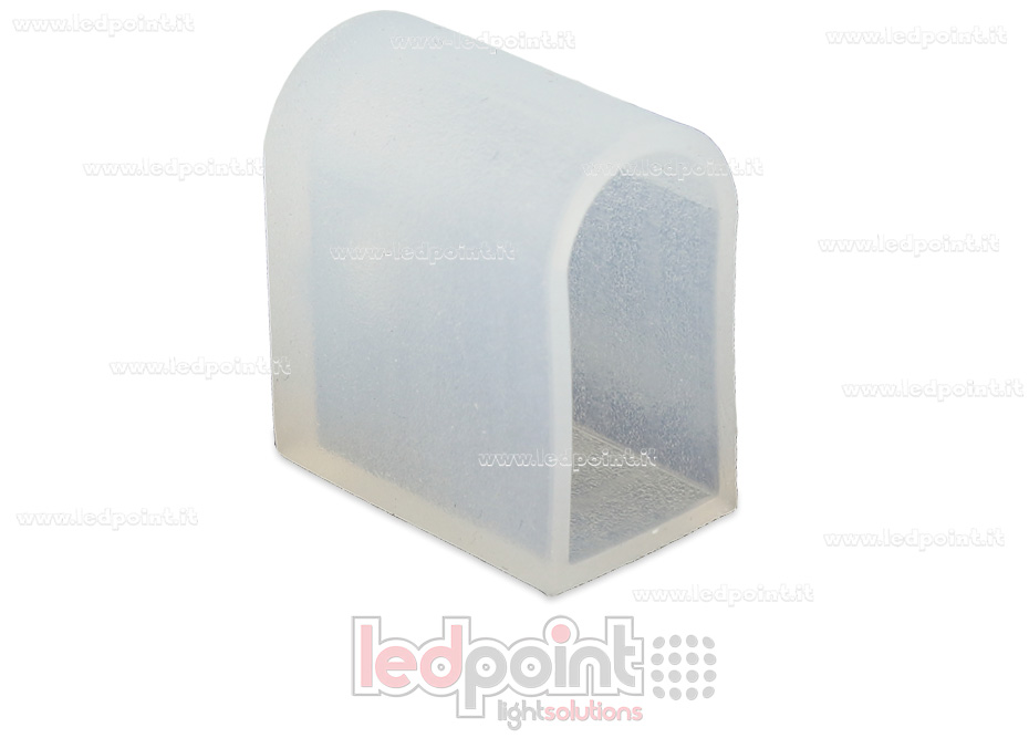 Embout terminal avec passe-câble pour Led Neon Flex 8mm NEO8-ENC-W