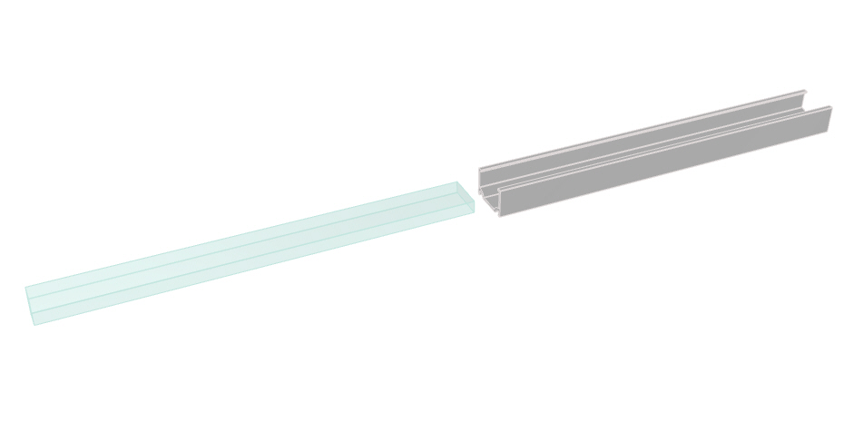 Installation profilé en aluminium pour rubans led PR-AC03-00-S3