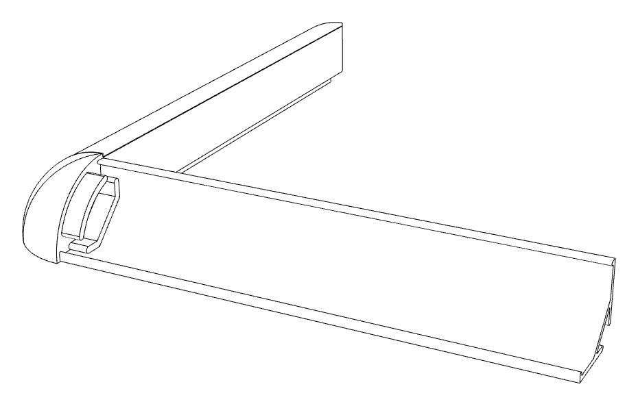 Embout pour profilé en aluminium pour rubans led PRA-A16L-3D-ARI Embout pour profilé en aluminium pour rubans led PRA-A16L-3D-ARI