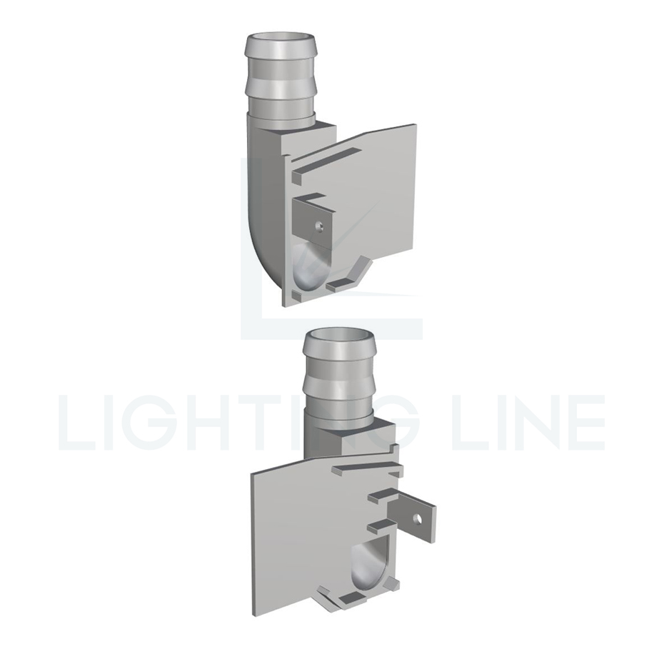 Embout pour profilé en aluminium pour rubans led PRA-CC01-3D-W25
