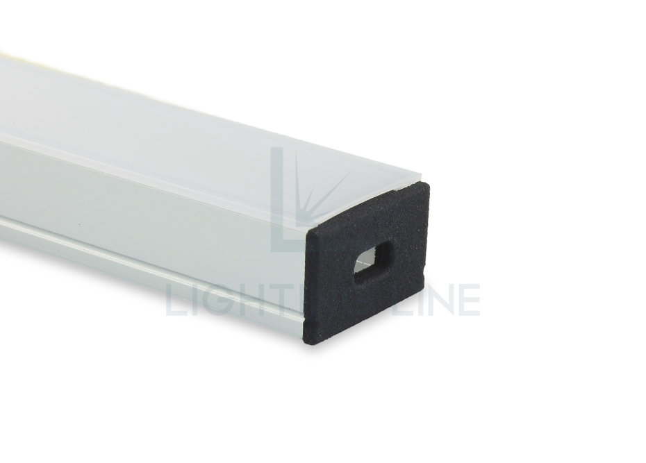 Embout pour profilé en aluminium pour rubans led PRA-SL15B-BP-W