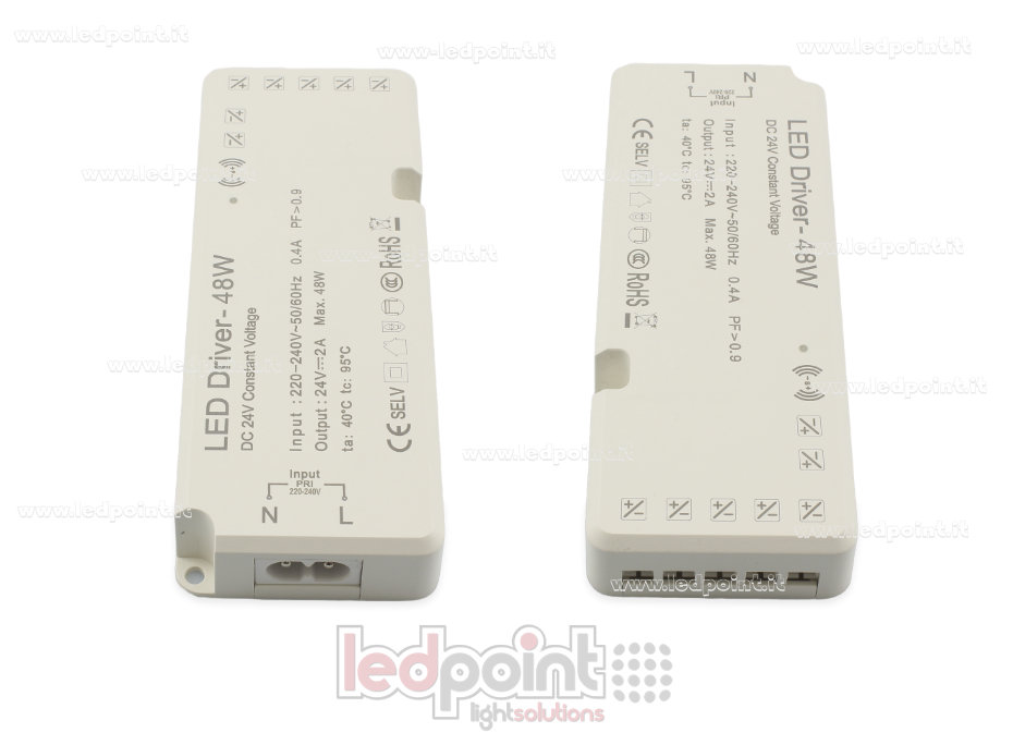 Transformateur 48W 24V Slim avec bornier pour capteurs PW-NT48-24-SHCZ