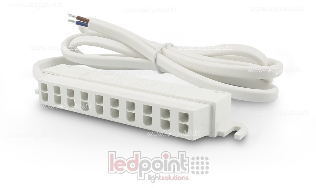Prise rapide multiple à 10 sorties grandes avec câble d'alimentation, max 30V/10A (3A par sortie) RFC-JB-10b-W Prise rapide multiple à 10 sorties grandes avec câble d'alimentation, max 30V/10A (3A par sortie) RFC-JB-10b-W
