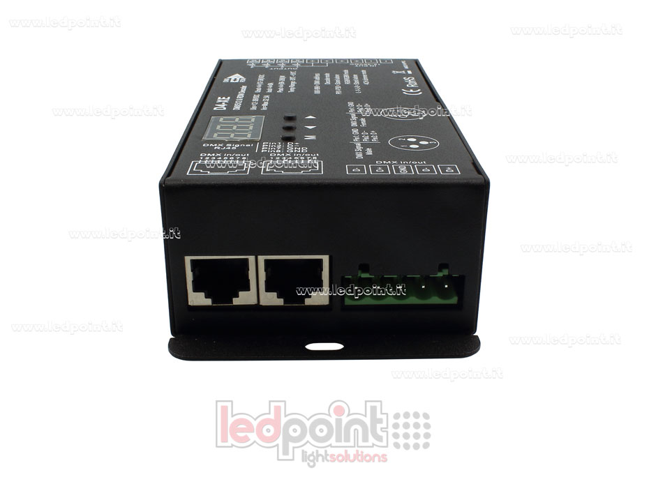 DMX 512 & RDM décodeur, 4 canaux 8A chacun, tension 5-36V DC, XLR3 e RJ45 SK-D4-XE DMX 512 & RDM décodeur, 4 canaux 8A chacun, tension 5-36V DC, XLR3 e RJ45 SK-D4-XE
