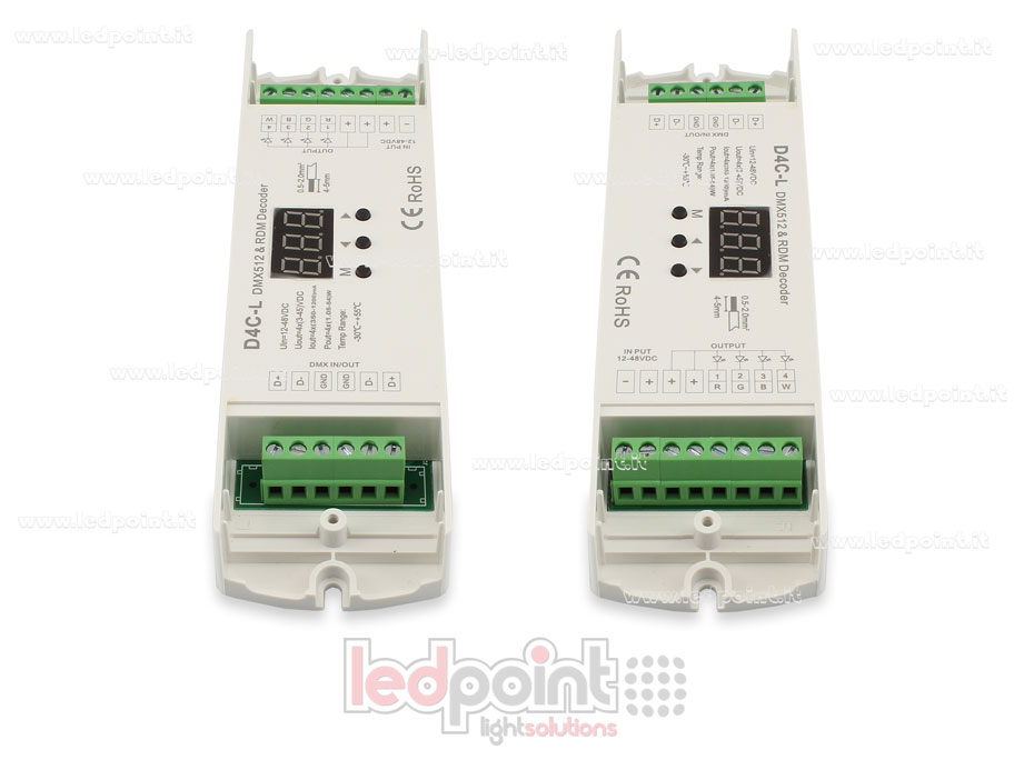 DMX 512 décodeur, courant constant 4 canaux 350-1200mA chacun, tension 12-48V DC SK-D4C-L(350-1200)