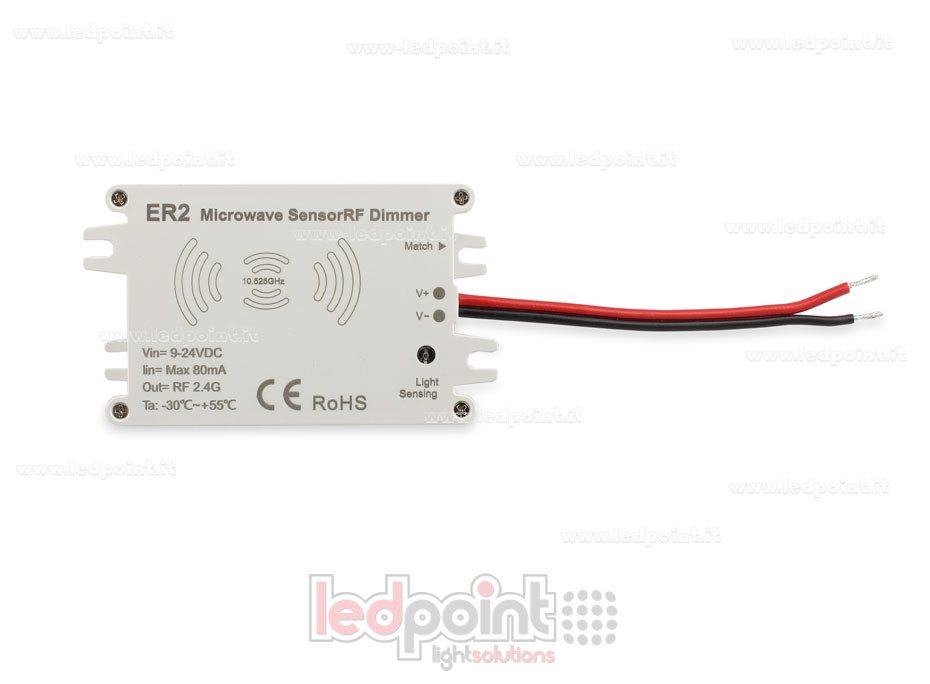 Télécommande et détecteur de mouvement avec variateur pour contrôleurs Skydance, 9-24V SK-ER2 Télécommande et détecteur de mouvement avec variateur pour contrôleurs Skydance, 9-24V SK-ER2