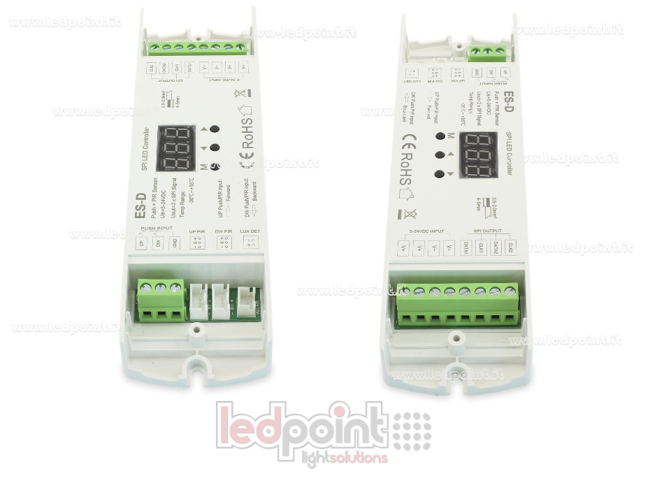 Double capteur PIR + double régulateur SPI à bouton-poussoir 5-24VDC SK-ES-D Double capteur PIR + double régulateur SPI à bouton-poussoir 5-24VDC SK-ES-D