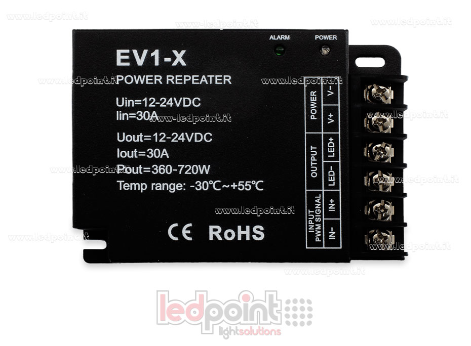 Amplificateur de signal monocouleur 12-24V 30A 1 canal SK-EV1-X Amplificateur de signal monocouleur 12-24V 30A 1 canal SK-EV1-X