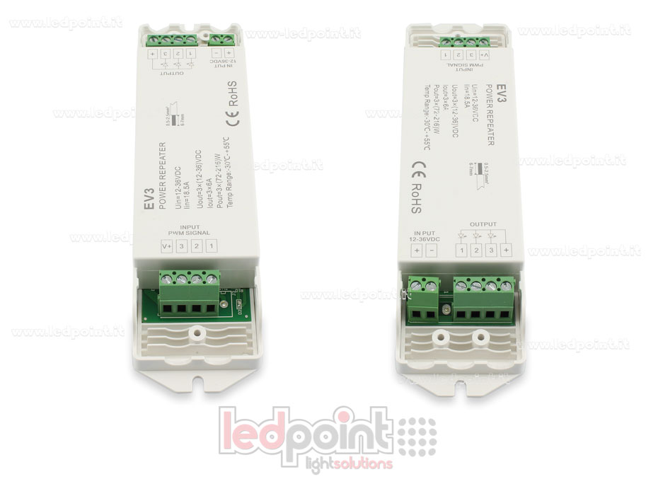RGB amplificateur de signal 12-36V 18A (3 canaux de 7A) SK-EV3 RGB amplificateur de signal 12-36V 18A (3 canaux de 7A) SK-EV3