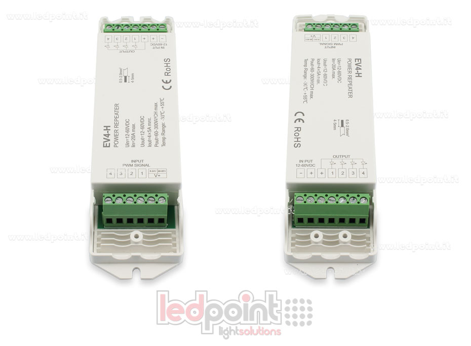 RGB amplificateur de signal 12-60V 20A (4 canaux de 5A) SK-EV4-H RGB amplificateur de signal 12-60V 20A (4 canaux de 5A) SK-EV4-H
