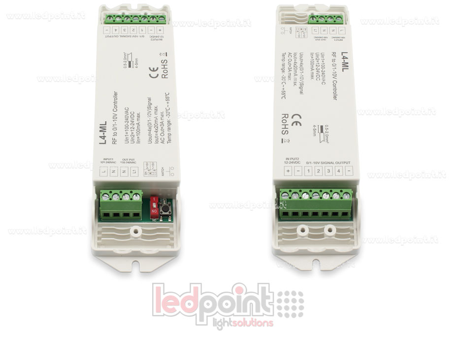 Récepteur en RF 2.4GHz avec 4 canaux sortie 0/1-10V SK-L4-ML Récepteur en RF 2.4GHz avec 4 canaux sortie 0/1-10V SK-L4-ML