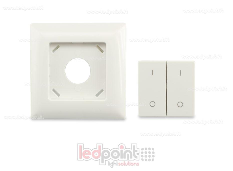 Télécommande murale 86x86mm monocouleur 2 zones RF2.4G SK-PF1-2 Télécommande murale 86x86mm monocouleur 2 zones RF2.4G SK-PF1-2