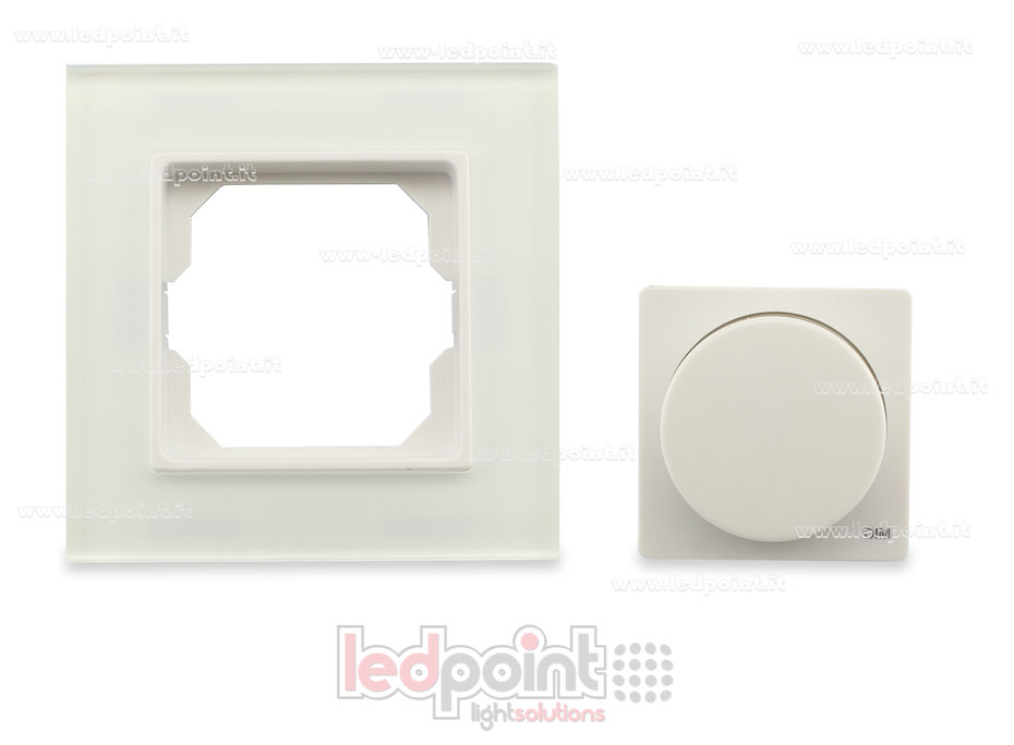 Télécommande murale en verre 86x86mm monocouleur 1 zone avec roulant RF2.4G SK-PK1(G)