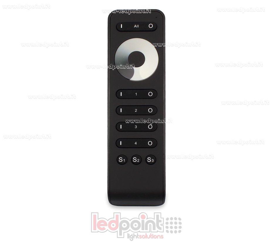 Télécommande monochromatique, 4 zones, 3 scènes, noir RF24G SK-RS1