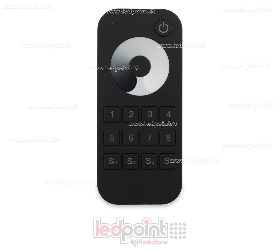 Télécommande monocouleur 8 zones, 4 scènes, noir, RF2.4G SK-RT8 Télécommande monocouleur 8 zones, 4 scènes, noir, RF2.4G SK-RT8