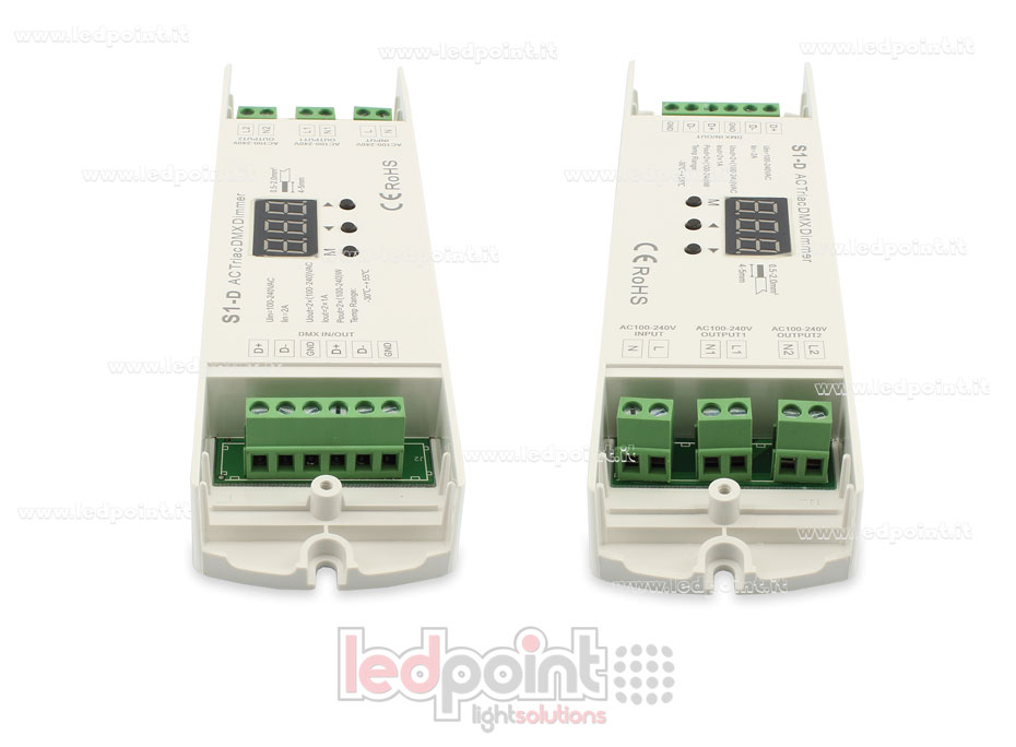 Triac AC DMX512 décodeur, 2 canaux 1A chacun SK-S1-D Triac AC DMX512 décodeur, 2 canaux 1A chacun SK-S1-D