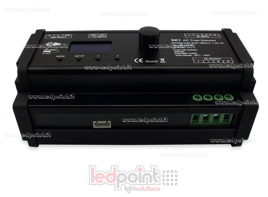 Triac AC DMX512 décodeur, 1 canaux 6A, pour rail DIN SK-SK1 Triac AC DMX512 décodeur, 1 canaux 6A, pour rail DIN SK-SK1