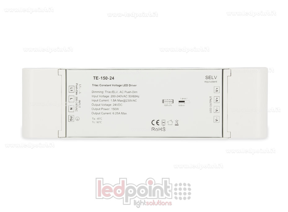 Transformateur 150W 24V CV Triac AC Push-Dim SkyDance SK-TE-150-24
