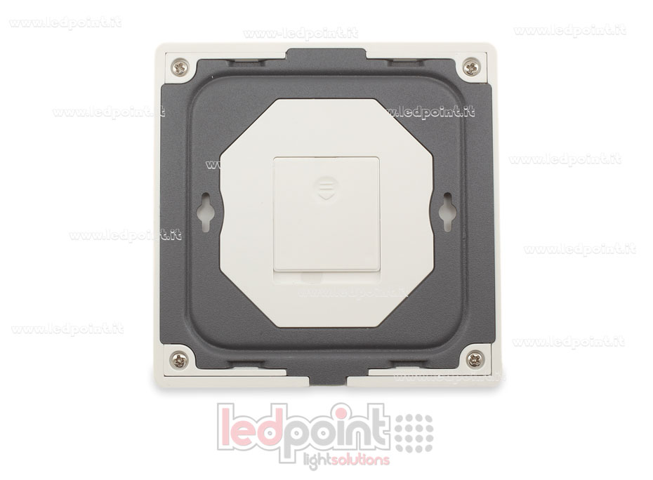 Télécommande murale RF2.4G, RGB+CCT, slim, blanche, alimentée par batteries, mono-zone SK-TW5-W Télécommande murale RF2.4G, RGB+CCT, slim, blanche, alimentée par batteries, mono-zone SK-TW5-W