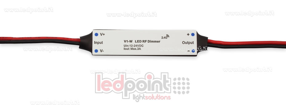 Mini récepteur variateur, pour installation profilée, monochrome, 12 / 24V, 1ch 3A / CH, RF 2.4G SK-V1-W Mini récepteur variateur, pour installation profilée, monochrome, 12 / 24V, 1ch 3A / CH, RF 2.4G SK-V1-W