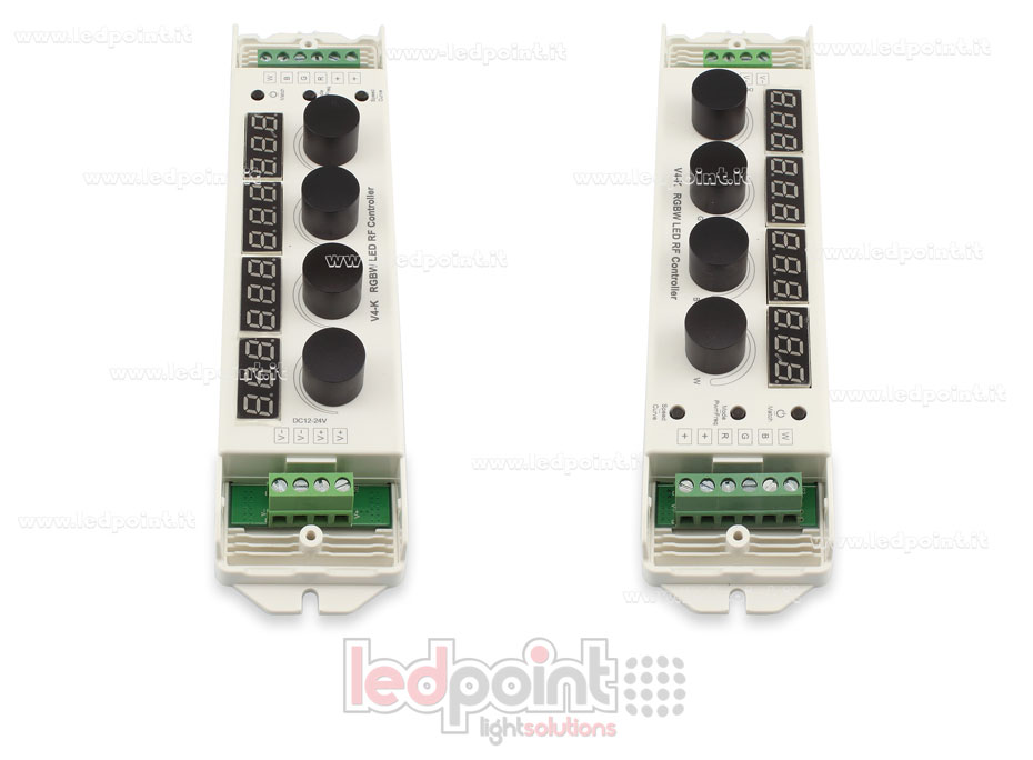 Récepteur contrôleur RGBW avec 4 boutons 12/24V, 4ch*4A, RF 2.4G SK-V4-K
