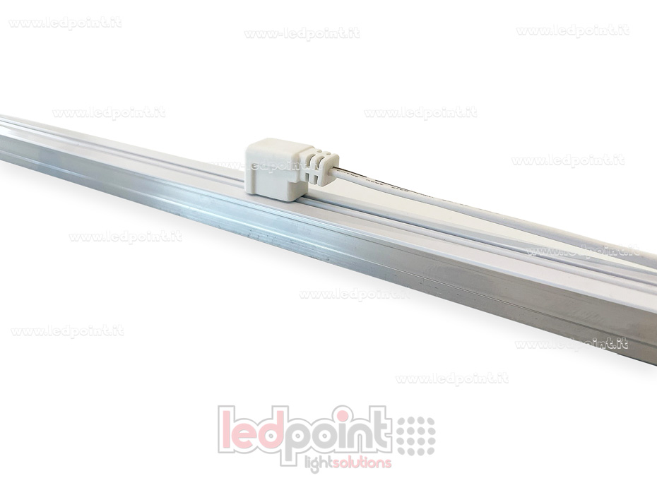 Rail électrifié extérieur, blanc, 2m de long avec 1m de câble TF-03-W2 Rail électrifié extérieur, blanc, 2m de long avec 1m de câble TF-03-W2