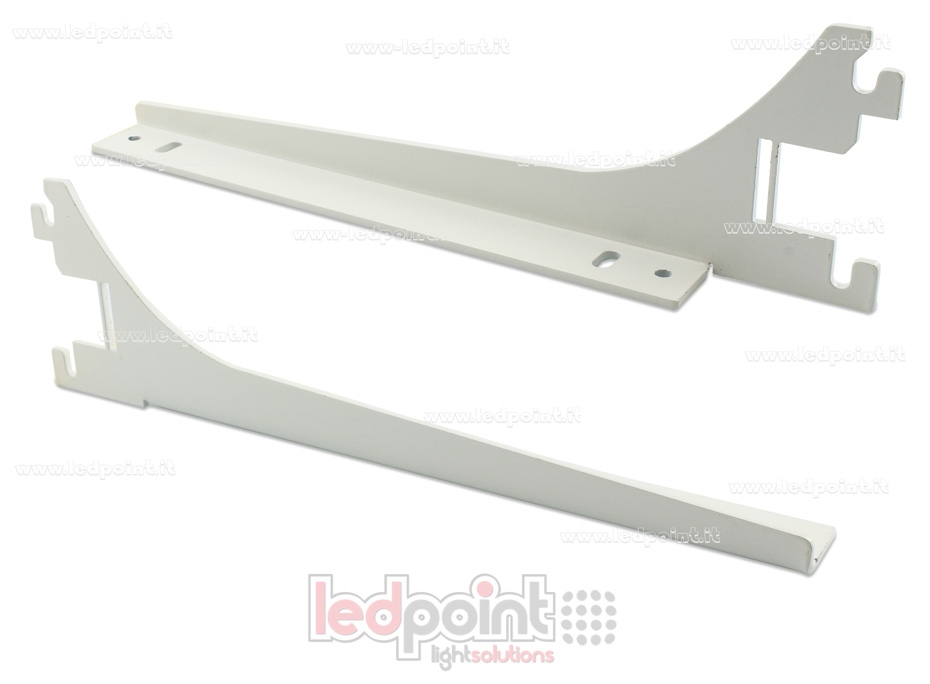 Paire de supports d'étagère blancs TFA-01-W