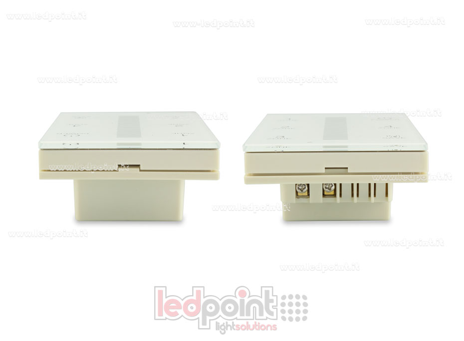 Télécommande murale tactile monocouleur 4 zones 1 scène RF 2,4GHz (100-277V AC) pour technologie ZigBee ZB-CTR-MON-409A