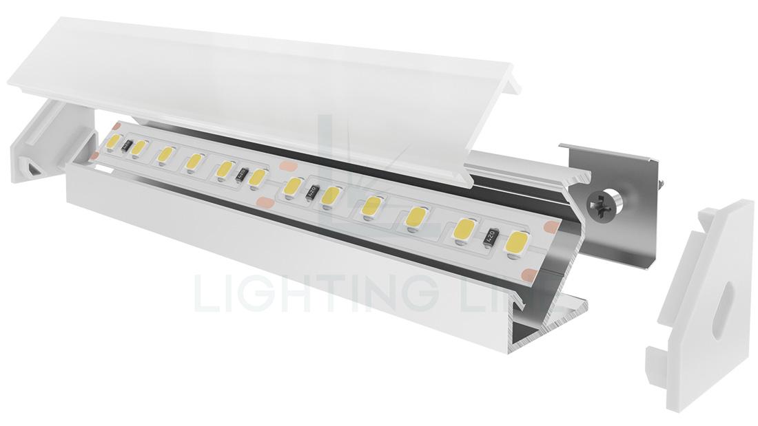 Profilé en aluminium pour rubans led PR-AN01-03