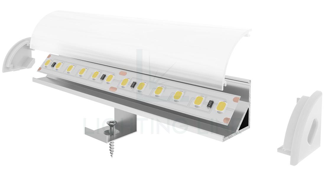 Profilé en aluminium pour rubans led PR-AN02-08 Profilé en aluminium pour rubans led PR-AN02-08