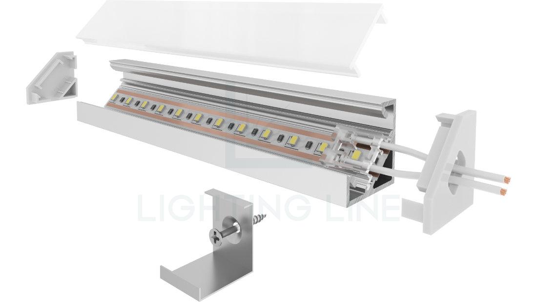 Profilé en aluminium pour rubans led PR-AN07-03