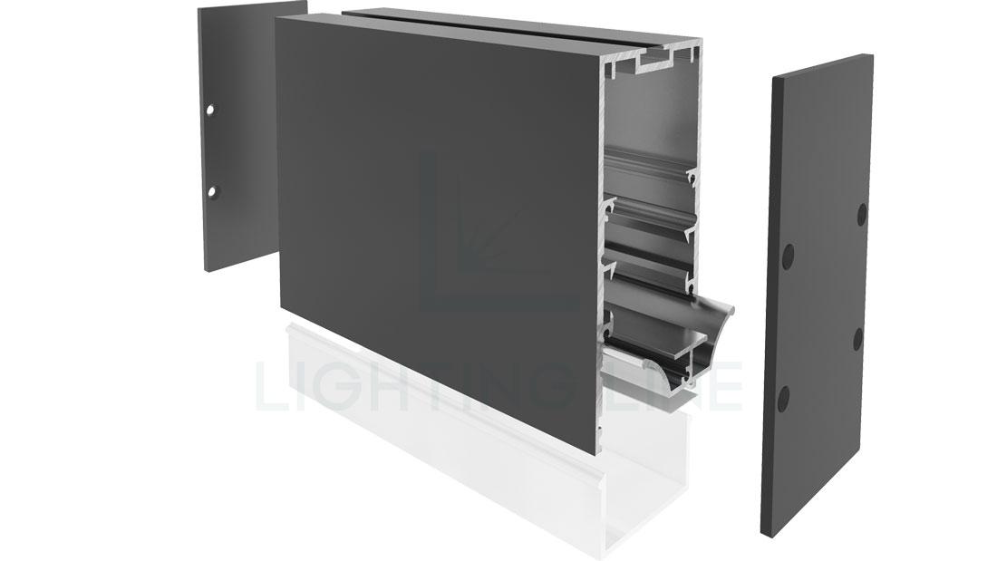 Profilé en aluminium pour rubans led PR-CL01-06
