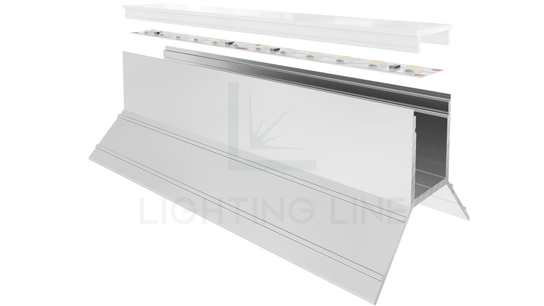 Profilé en aluminium pour rubans led PR-DW03-03-S3