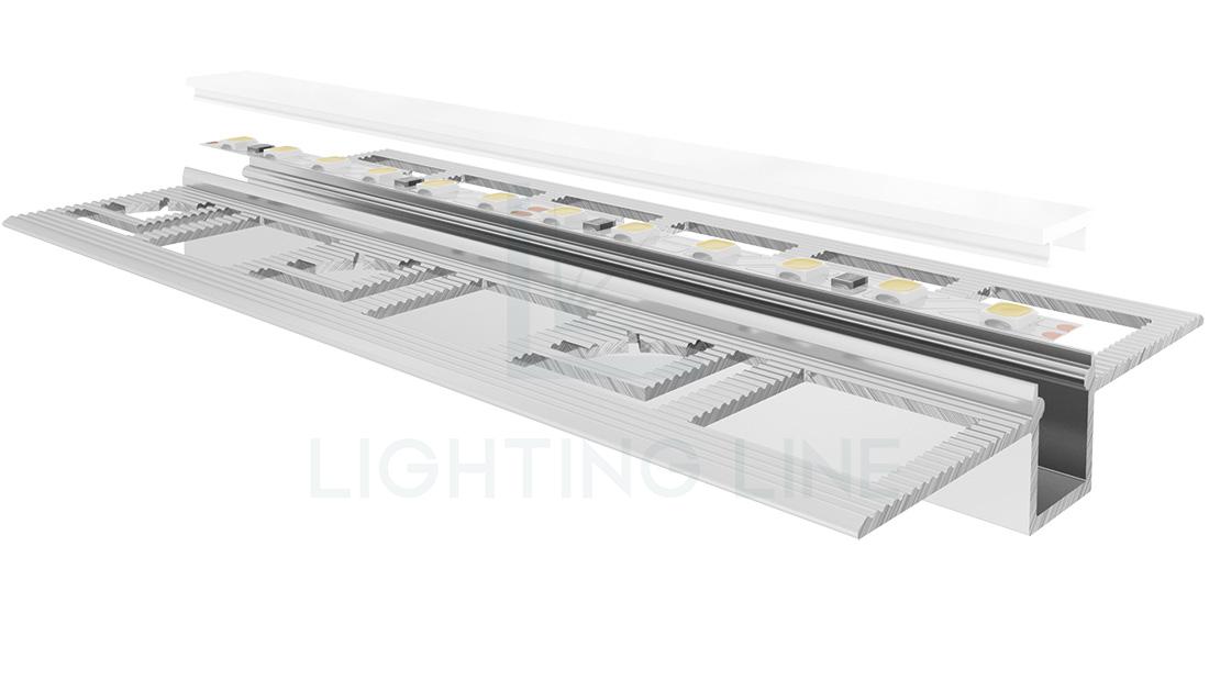 Profilé en aluminium pour rubans led PR-DW06-02-W3 Profilé en aluminium pour rubans led PR-DW06-02-W3