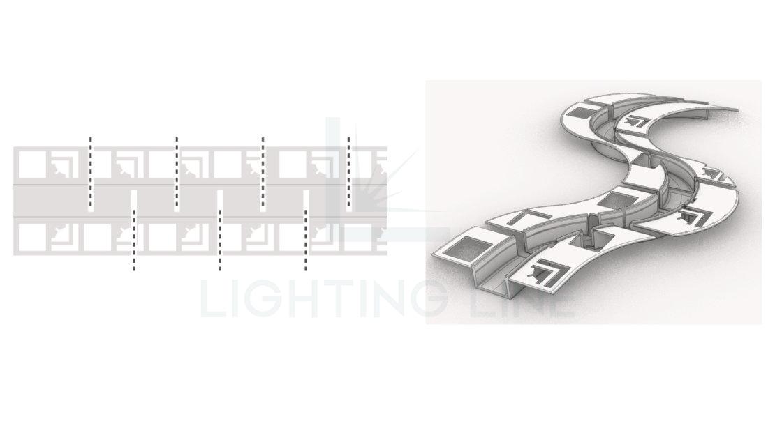 Profilé en aluminium pour rubans led PR-DW08-03-F Profilé en aluminium pour rubans led PR-DW08-03-F