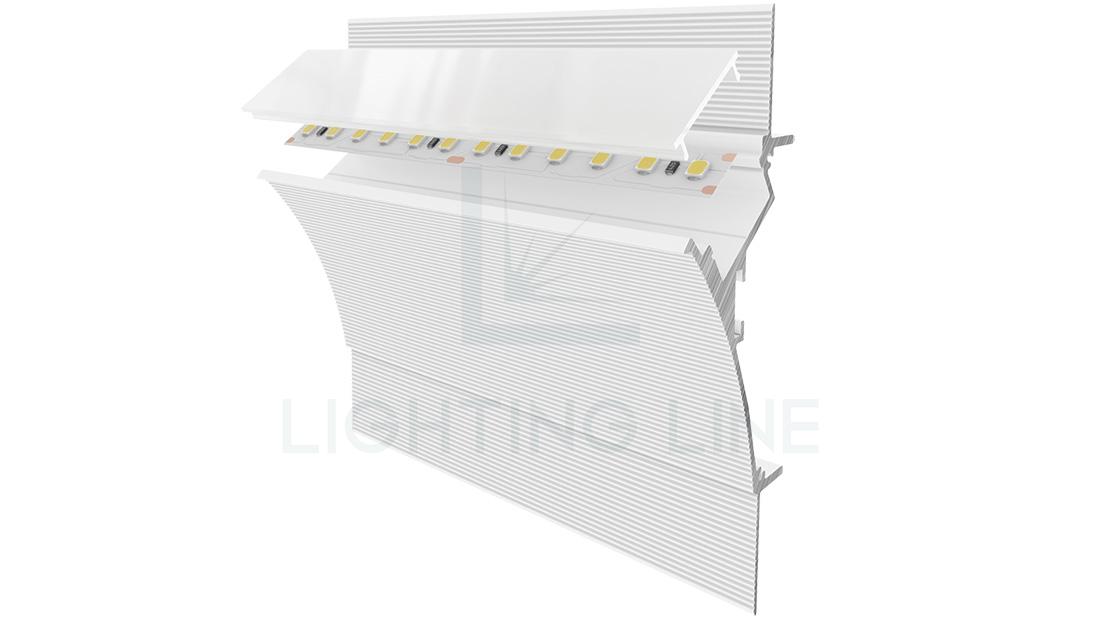 Profilé en aluminium pour rubans led PR-DW09-01-W2