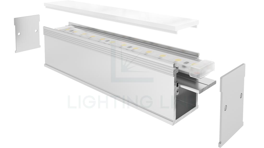 Profilé en aluminium pour rubans led PR-FL02-21-S2 Profilé en aluminium pour rubans led PR-FL02-21-S2